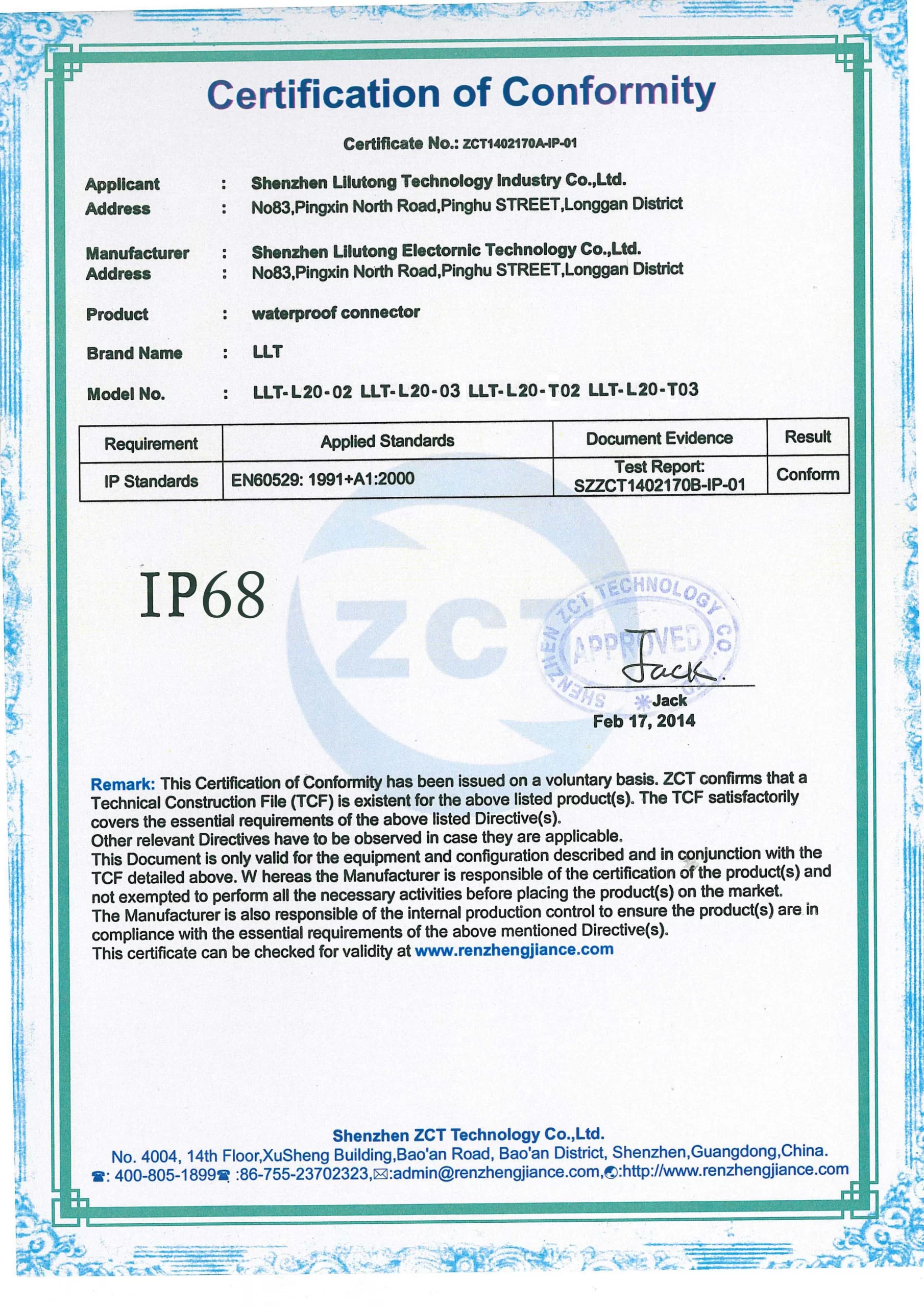 IP68 Underwater Grade Waterproof Connector