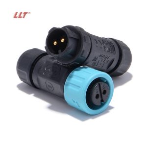 LLT M12 push lock assembly male female waterproof connector