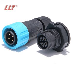 LLT M16 push lock female front panel mount waterproof connector