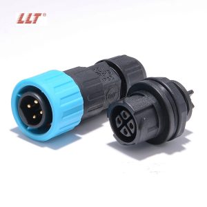 LLT M16 push lock female rear panel mount waterproof connector