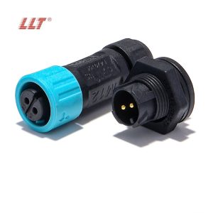 LLT M12 push lock male front panel mount waterproof connector