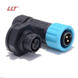 LLT M12 push lock female front panel mount waterproof connector