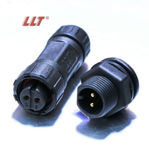 M12 male front panel mount waterproof connector