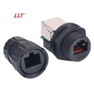 LLT M19 RJ45 panel mount waterproof connector