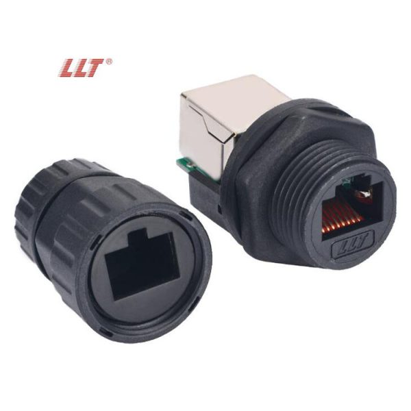 LLT M19 RJ45 panel mount waterproof connector